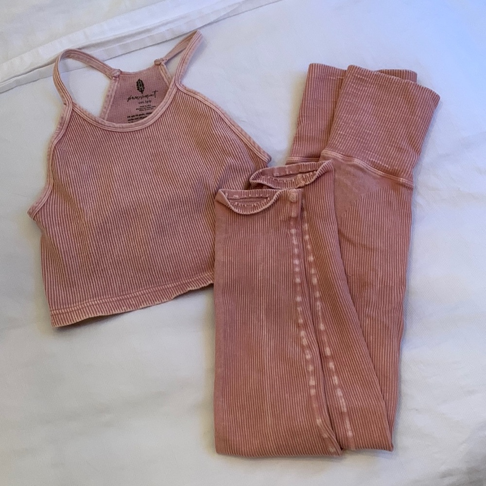 Free People Good Karma Workout Set, Pink